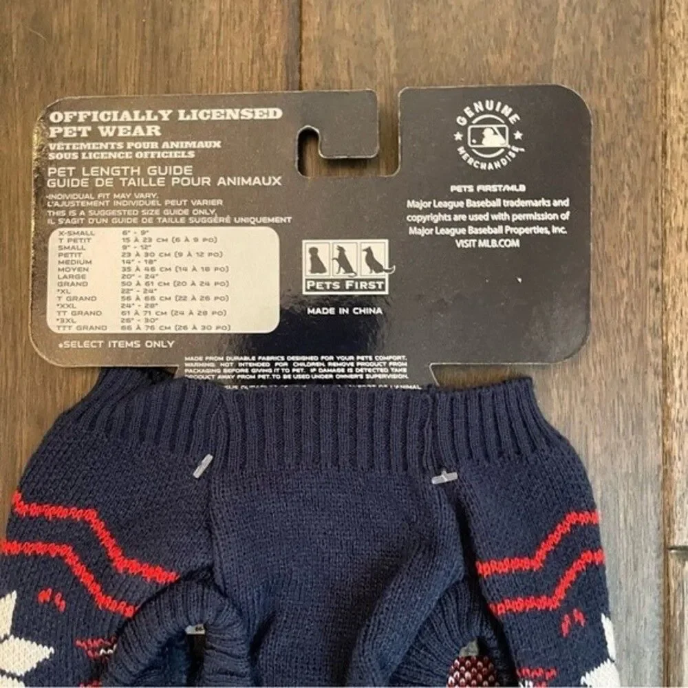 MLB Boston Red Sox Dog Sweater S NWT